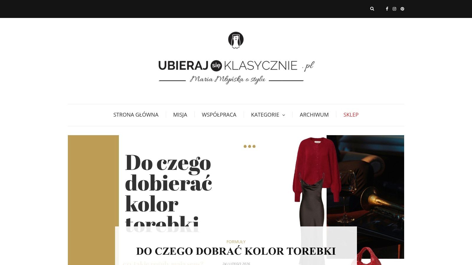 Ubieraj się klasycznie (Maria Młyńska)