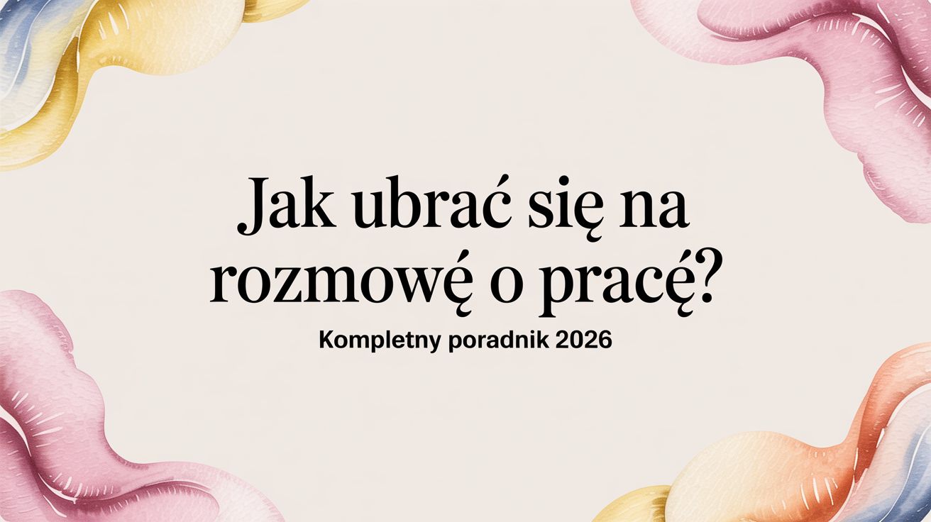 Jak ubrać się na rozmowę o pracę? Kompletny poradnik 2026
