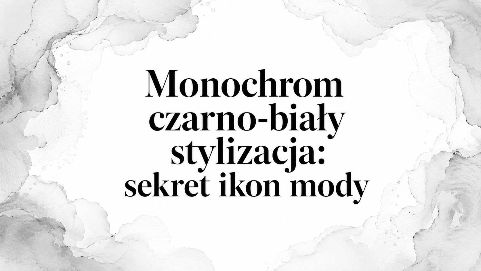 Monochrom czarno-biały stylizacja: sekret ikon mody