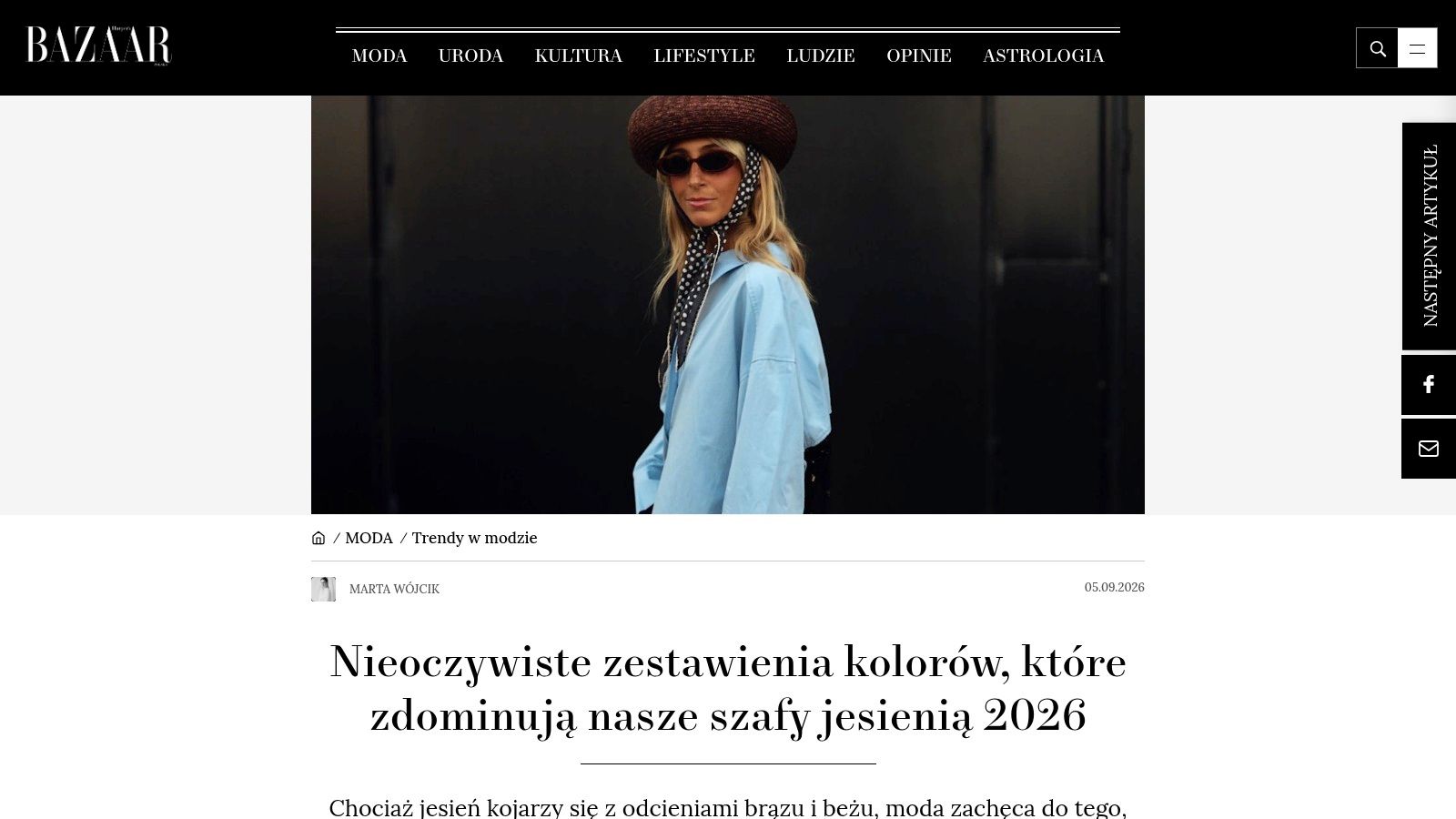 Harper's Bazaar Polska, „Modne kolory na jesień 2026. Pięć nieoczywistych połączeń”